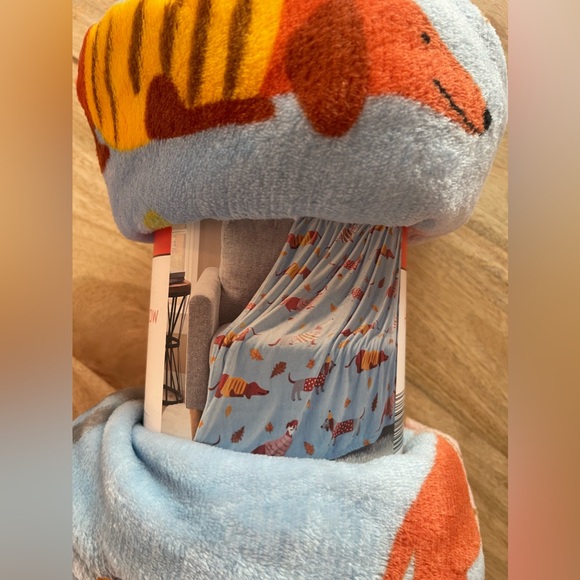 Huntington Home - Harvest Dachshund Light Blue Fall Themed - Super Soft - Aldi - Picture 3 of 3